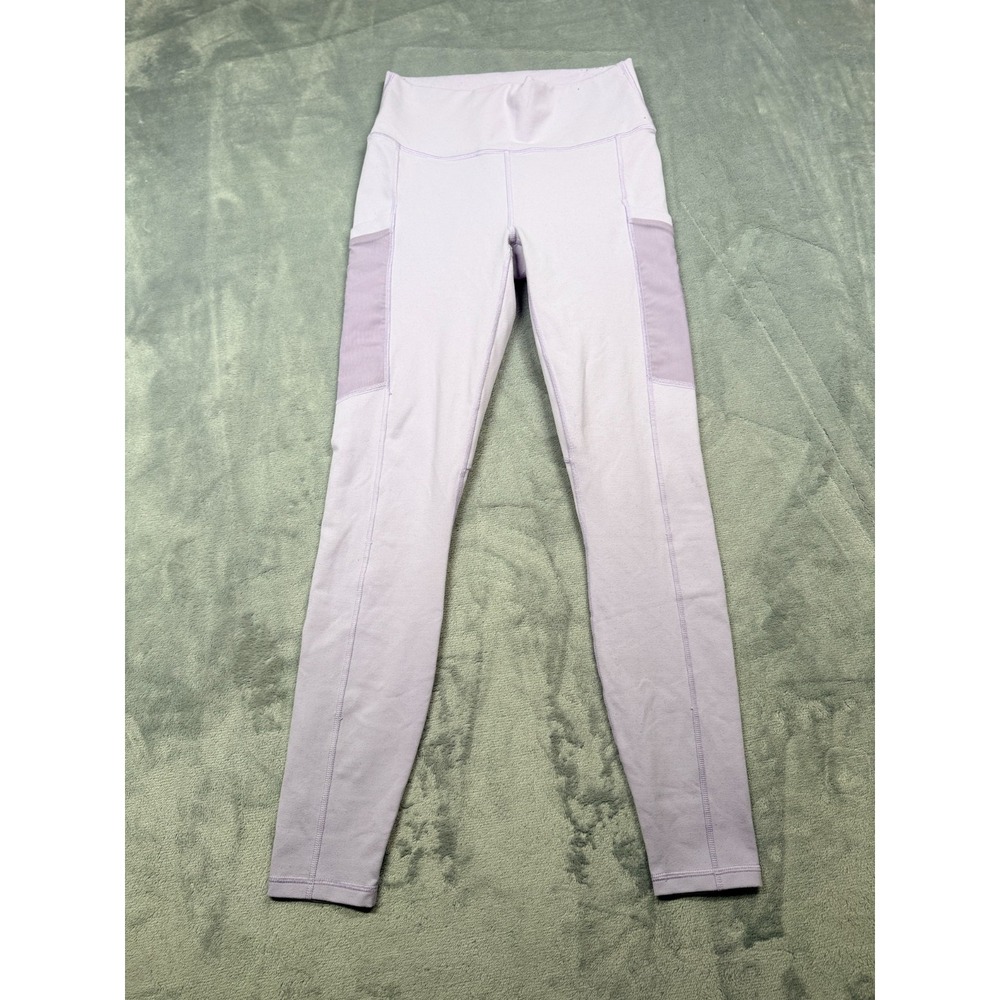PureLuxe by Fabletics Leggings Womens Small Light Purple Stretch High-Rise Yoga